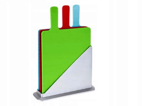 Zestaw desek do krojenia na stojaku 3 szt.