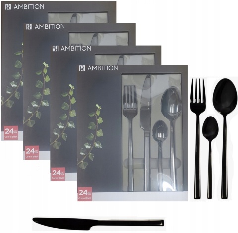 AM-S.COMO BLACK KPL SZTUCCE 24EL GIFTBOX