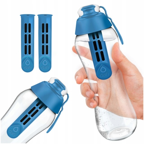 DAFI BUTELKA 0,7L KOLOROWA Z 2 WKŁADAMI FILTRUJĄCYMI MULTIKOLOR