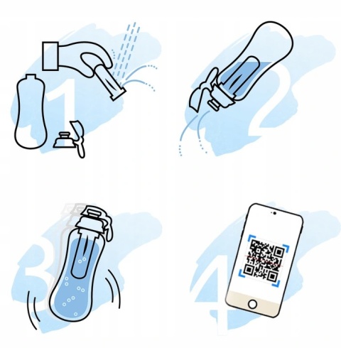 DAFI BUTELKA 0,7L KOLOROWA Z 2 WKŁADAMI FILTRUJĄCYMI MULTIKOLOR