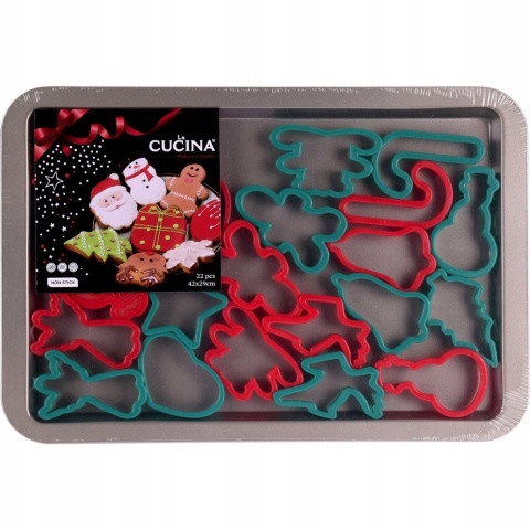 Foremki do ciasteczek z blachą do pieczenia 22szt.