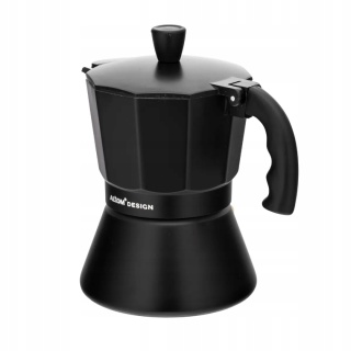 KAWIARKA ALUMINIOWA 150 ML NA 3 FILIŻANKI CZARNA (INDUKCJA)