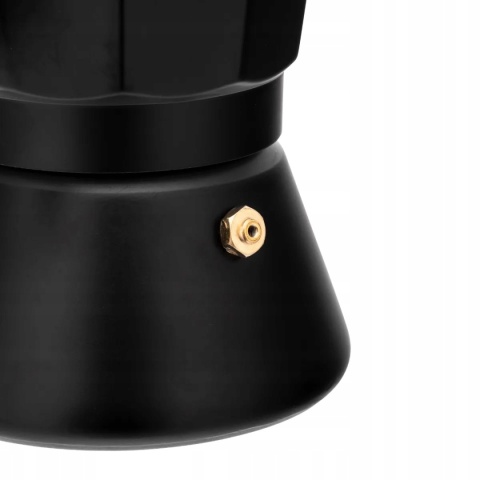 KAWIARKA ALUMINIOWA 150 ML NA 3 FILIŻANKI CZARNA (INDUKCJA)