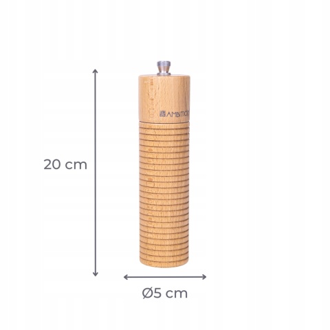 Młynek do pieprzu i soli Lofty 18cm drewniany