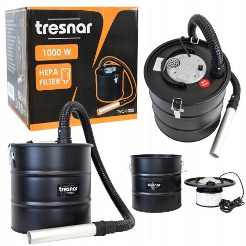 Odkurzacz do popiołu kominkowy filtr HEPA 1000W