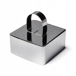 PIERŚCIEŃ KUCHARSKI DO FORMOWANIA POTRAW - KWADRAT 8,5X4CM