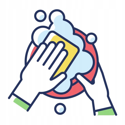 Plastikowe kubki 280ML różne kolory 6 sztuk