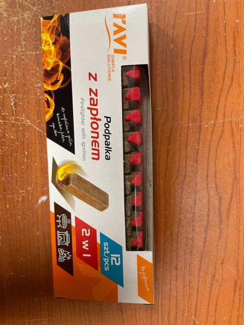 Podpałka z zapłonem 2w1, 12 szt