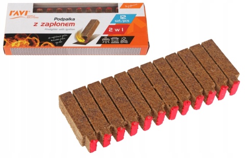 Podpałka z zapłonem 2w1, 12 szt