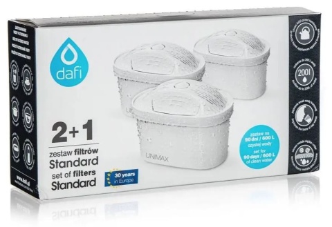 Zestaw Wkładów Filtrujących Dafi Unimax 2+1