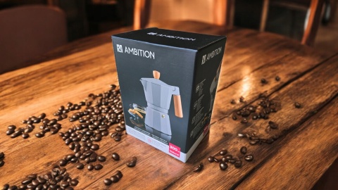 AM-NATURAL KAFETIERA ALUMINIOWA 6FIL SZARA