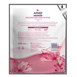APART 900ml kremowe mydło w płynie - refill - BIAŁA RÓŻA I ORCHIDEA op 12