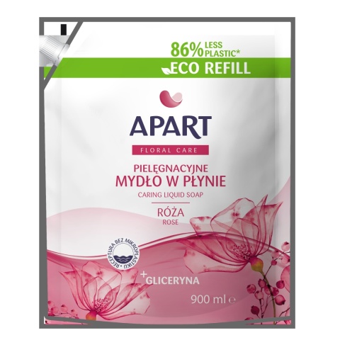APART 900ml kremowe mydło w płynie - refill - BIAŁA RÓŻA I ORCHIDEA op 12