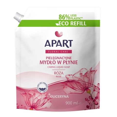 APART 900ml kremowe mydło w płynie - refill - BIAŁA RÓŻA I ORCHIDEA op 12