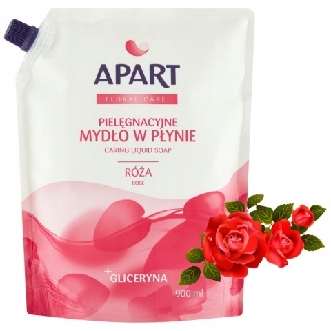APART 900ml kremowe mydło w płynie - refill - BIAŁA RÓŻA I ORCHIDEA op 12