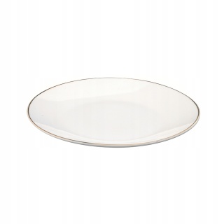 BELLA ZŁOTA LINIA TALERZ DESEROWY 20CM PORCELANA KREMOWA 2