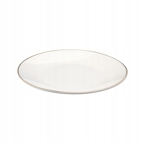 BELLA ZŁOTA LINIA TALERZ DESEROWY 20CM PORCELANA KREMOWA 2
