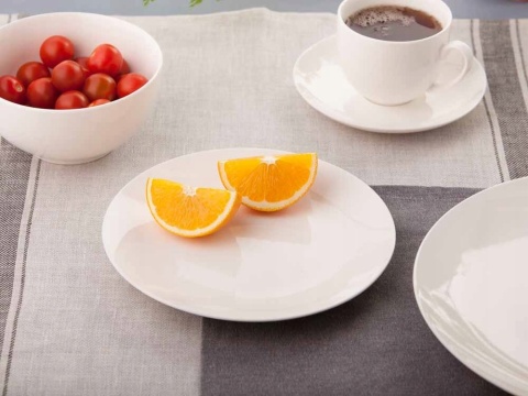 BELLA ZŁOTA LINIA TALERZ DESEROWY 20CM PORCELANA KREMOWA 2