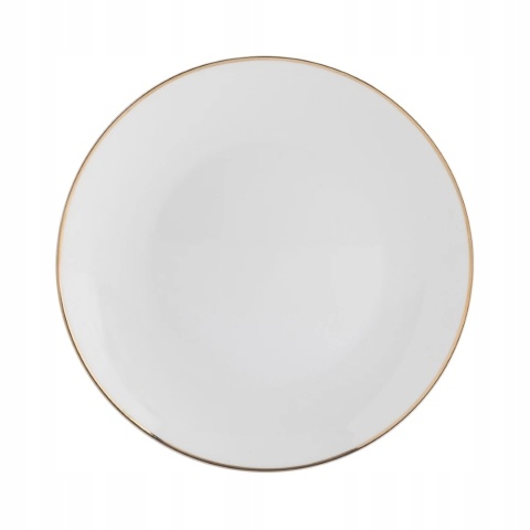 BELLA ZŁOTA LINIA TALERZ DESEROWY 20CM PORCELANA KREMOWA 2