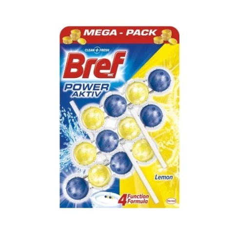 BREF 3x50g POWER ACTIV kostka do wc - LEMON op 9