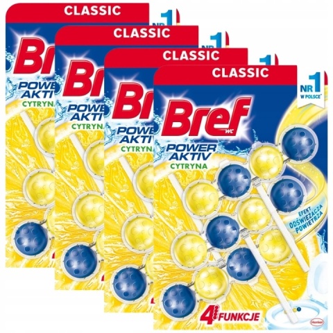 BREF 3x50g POWER ACTIV kostka do wc - LEMON op 9