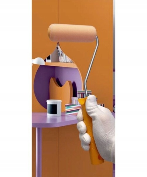 CIRET Rolka - wałek flokowany 11cm,obustr.zaokrąglony, rącz.29cm