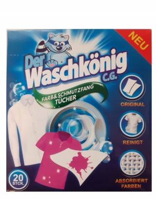 Chusteczki pochłaniające kolory Der Waschkönig - 20 sztuk 24/216/2376