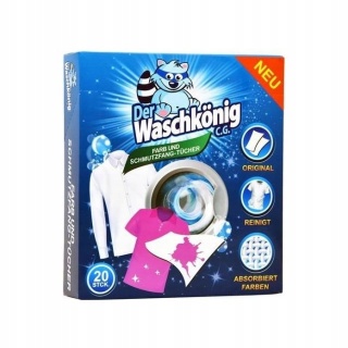 Chusteczki pochłaniające kolory Der Waschkönig - 20 sztuk 24/216/2376