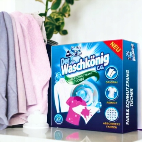 Chusteczki pochłaniające kolory Der Waschkönig - 20 sztuk 24/216/2376