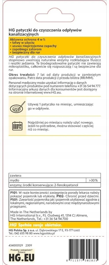 HG Patyczki do udrazniania rur