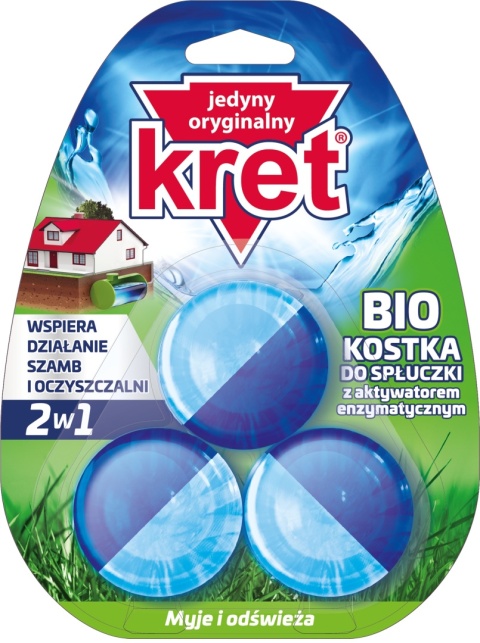KRET WC BIO KOSTKA DO SPŁUCZKI 3X50G