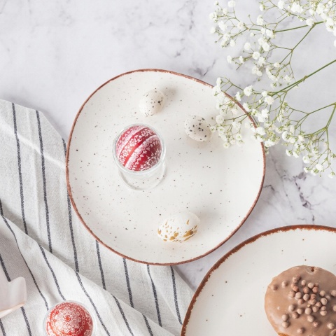 ORGANIC SAND TALERZ DESEROWY 19,5 CM PORCELANA NBC