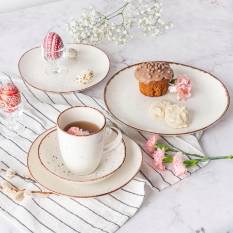 ORGANIC SAND TALERZ DESEROWY 19,5 CM PORCELANA NBC