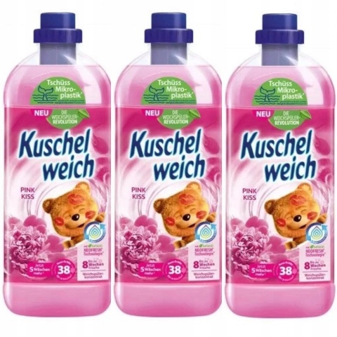 Płyn do płukania Kuschelweich Pink Kiss różowy 1l 12/144/720