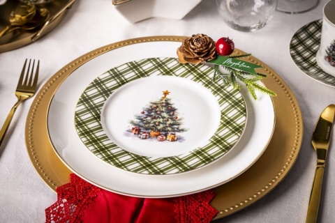 ŚWIĄTECZNE DRZEWKO TALERZ DESEROWY NBC 20 CM