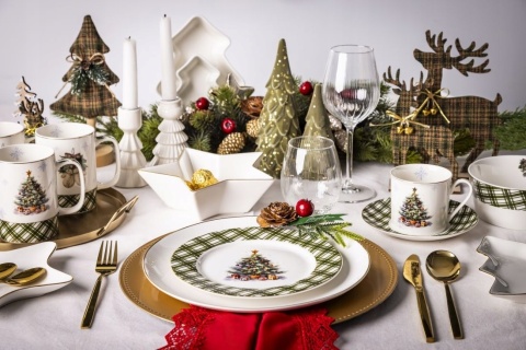 ŚWIĄTECZNE DRZEWKO TALERZ DESEROWY NBC 20 CM