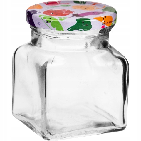 Słój TO 120ml Cztery Kąty- biały,fi53,zakr.- 6 szt
