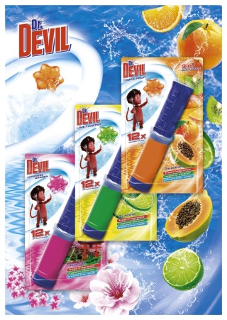 WC DR. DEVIL 75 ML LEMON FRESH KRĄŻKI ŻELOWE