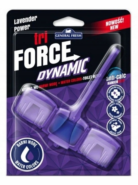 WC Kostka barwiąca GENERAŁ TRI FORCE DYNAMIC LAWENDA