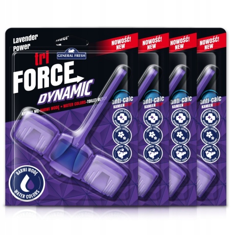 WC Kostka barwiąca GENERAŁ TRI FORCE DYNAMIC LAWENDA