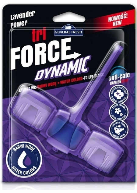WC Kostka barwiąca GENERAŁ TRI FORCE DYNAMIC LAWENDA