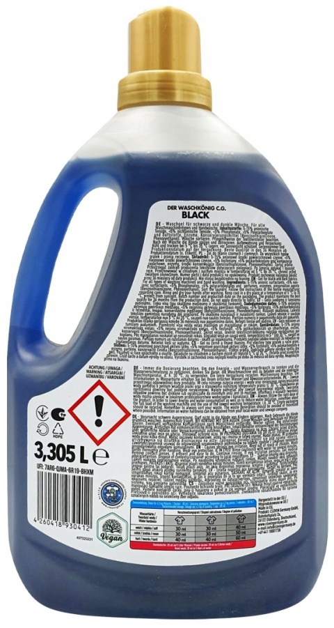 Żel do prania 3,375L BLACK 4szt/warstwa 40 szt/200 szt paleta