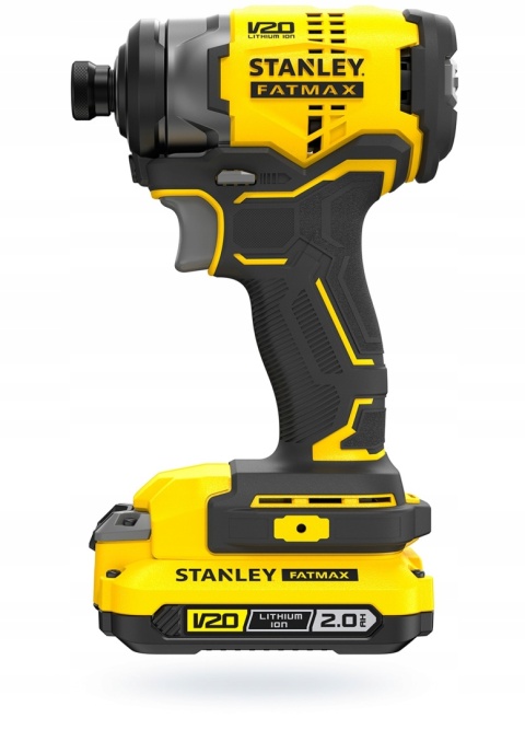 Bezszczotkowa zakrętarka udarowa 18V- V20 z 2 akumulatorami 2,0Ah i kufrem