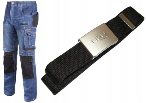 Spodnie robocze Jeansy Czarne Stretch Lahti "3XL"