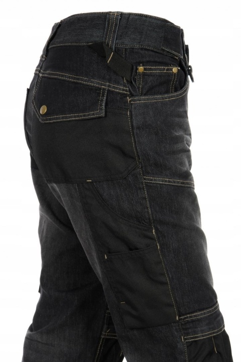 Spodnie robocze czarne Jeansowe 2XL Stretch LAHTI
