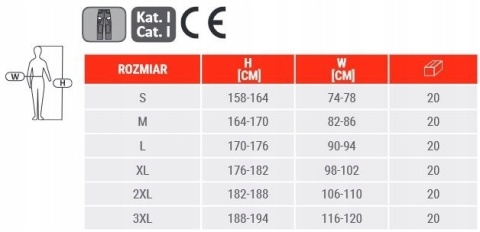 SPODNIE BOJÓWKI SZARE, "L", CE, LAHTI