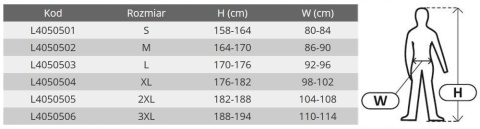 SPODNIE CZA-SZA-CZER 100% BAWEŁNA Z ODBL., "3XL", CE, LAHTI