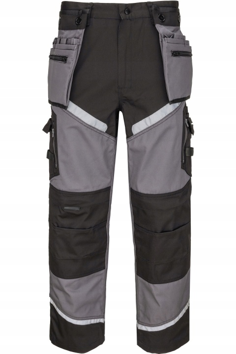 SPODNIE CZARNO-SZARE Z PASAMI ODBLASK., "2XL", CE, LAHTI