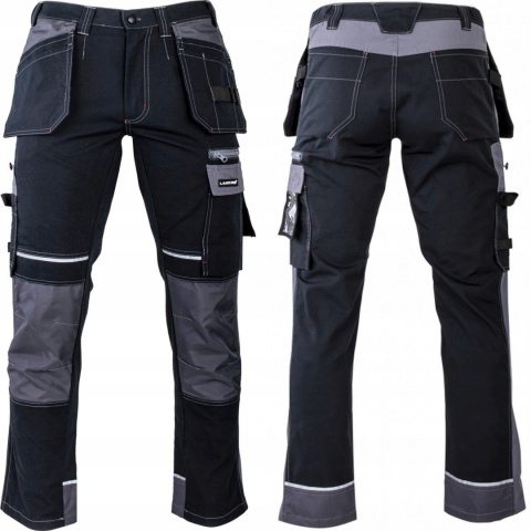 SPODNIE CZARNO-SZARE ZE WZMOCNIENIAMI, "3XL", CE, LAHTI