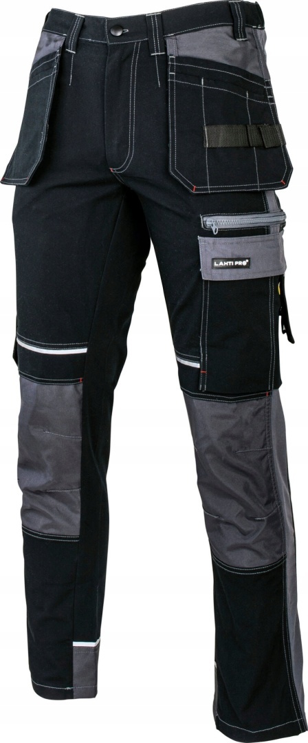 SPODNIE CZARNO-SZARE ZE WZMOCNIENIAMI, "XL", CE, LAHTI